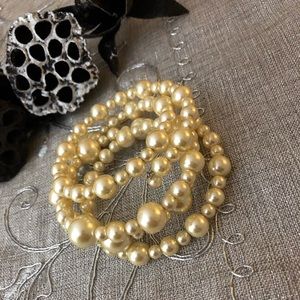 Pearl vintage wrap bracelet